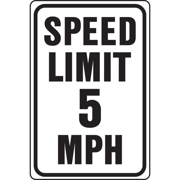 Hy-Ko Speed Limit 5 Mph Sign 12" x 18" A00031